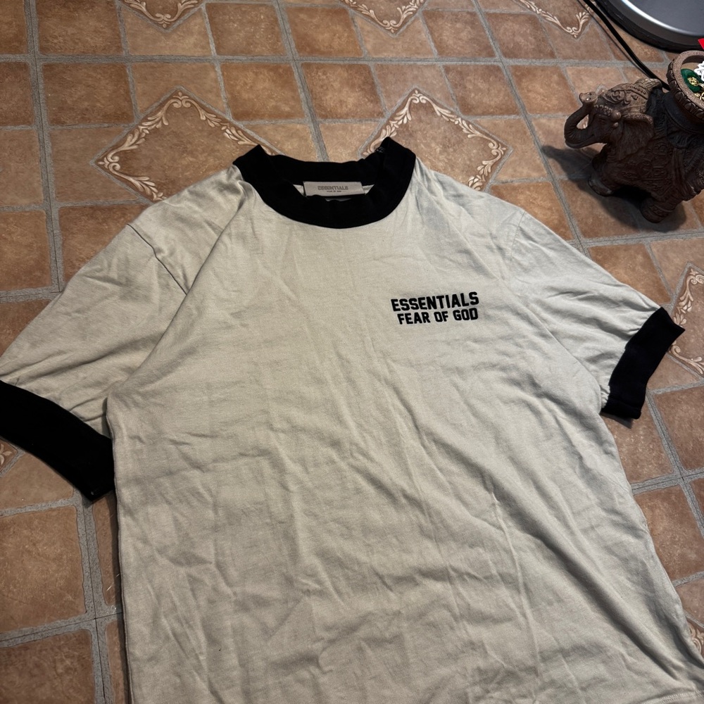 Essentials Fear of God Ringer T-shirt - Size Youth L / Adult S.